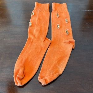 Orange Men’s Polo Dress Socks